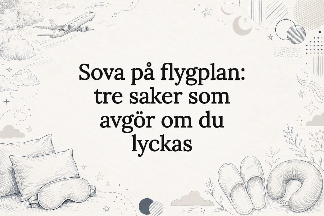 Dekorativ titelbild med tema flyg och sömn
