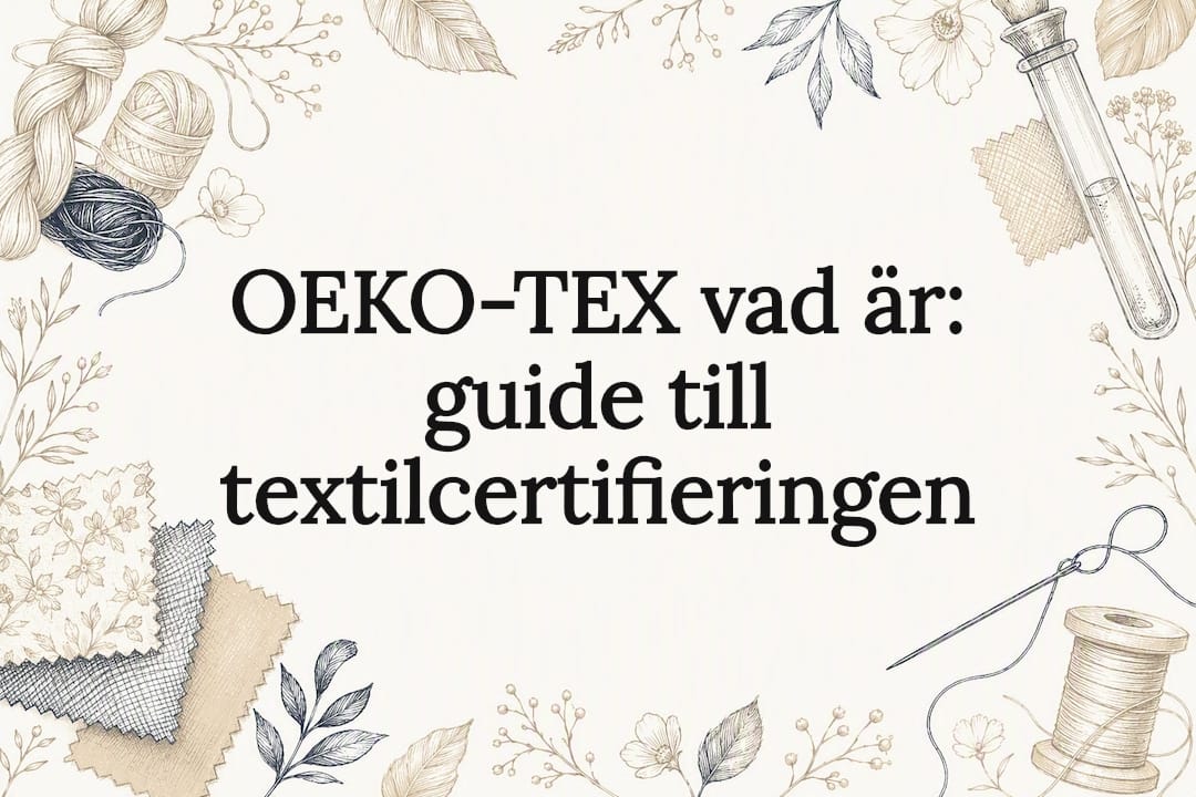 Dekorativ titelbild med OEKO-TEX-certifiering