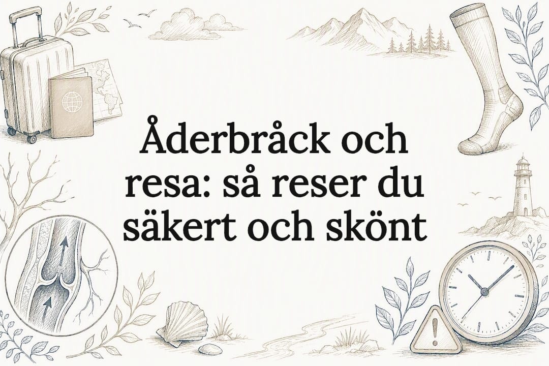 Dekorativ titelbild för resor och venhälsa