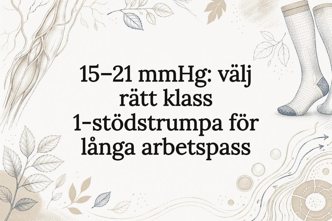 Dekorativ titelbild för artikel om kompressionsstrumpor