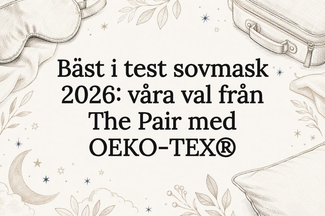 Dekorativ omslagsbild med en skissad sovmask
