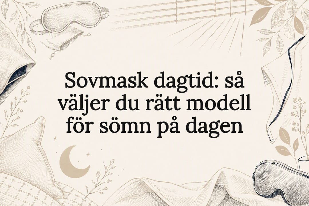 Dekorativ omslagsbild med sovmask och solstrålar