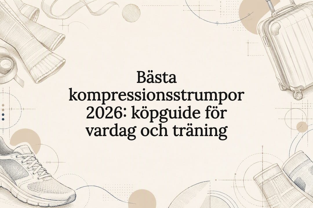 Dekorativ illustration till köpguide för kompressionsstrumpor