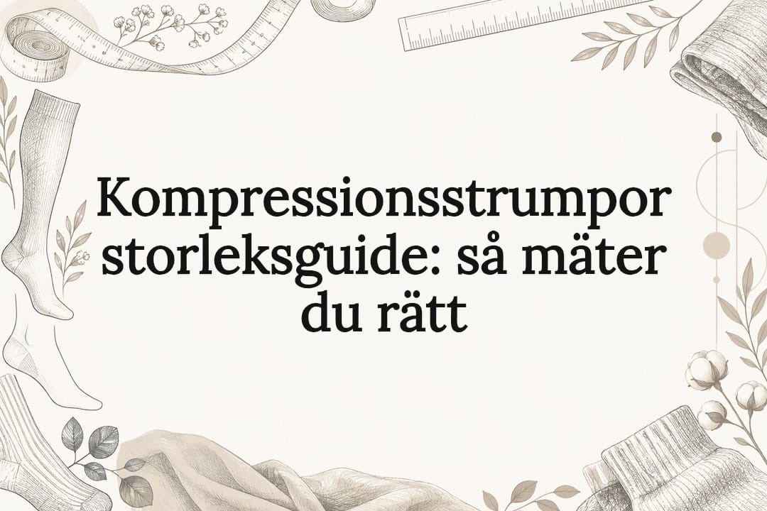 Dekorativ illustration för storleksguide