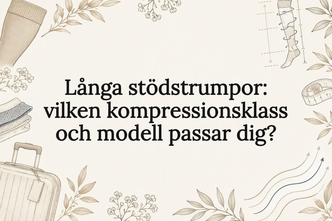 Dekorativ illustration av stödstrumpor och kompression