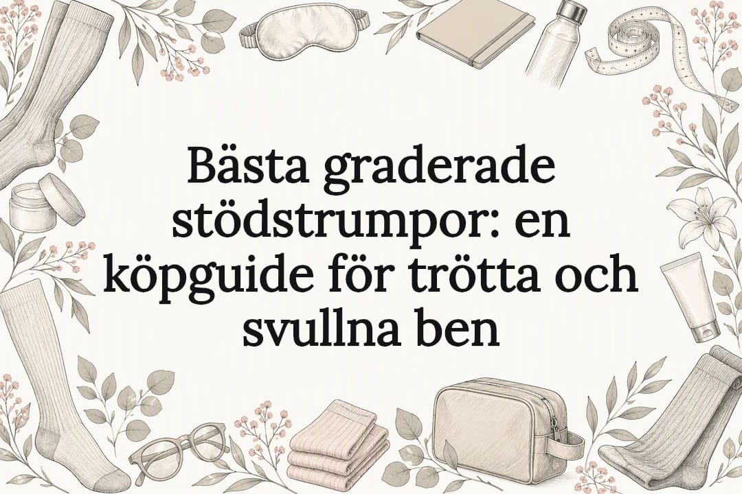 Skiss på omslagsbild med stödstrumpor och måttband