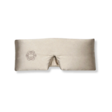 The Pair sömnmask i beige siden, produktbild plant liggande